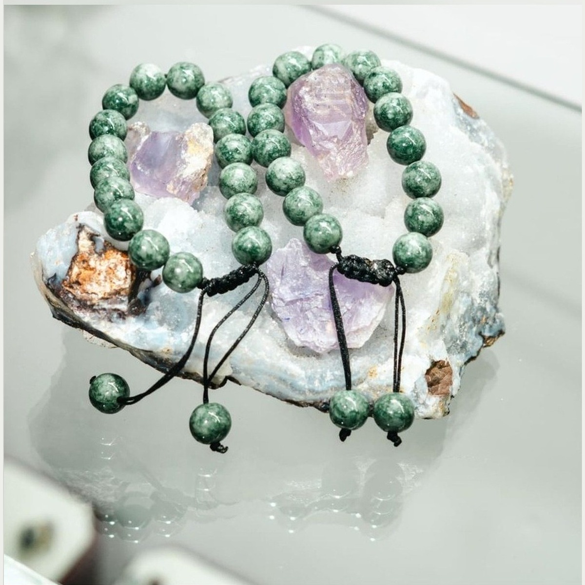 Raw Jade Bracelet, a real Guatemalan jade bracelet, piece B-110 — delivered in Flushing, Queens