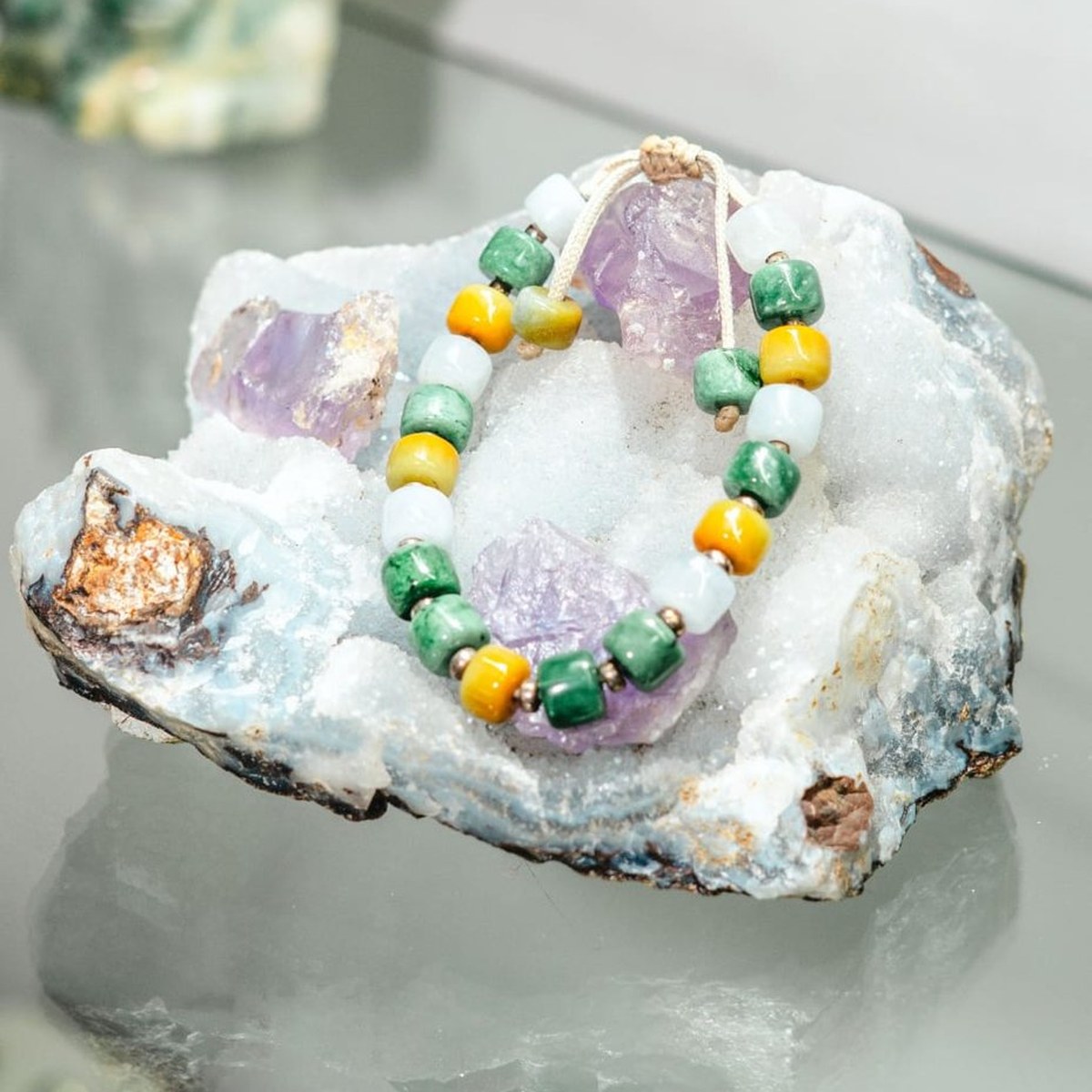 Champagne Jade Bracelet, a real Guatemalan jade bracelet, piece B-111 — delivered in Flushing, Queens