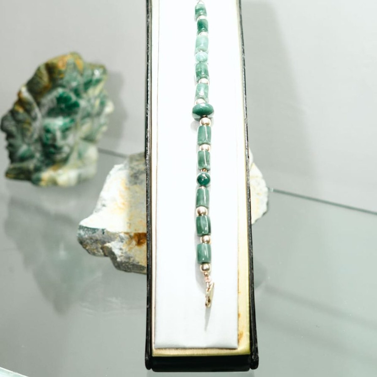 Mixed Jade Bracelet, real jade bangle (B-106) — bangle size and stone to check, delivered in Flushing, Queens