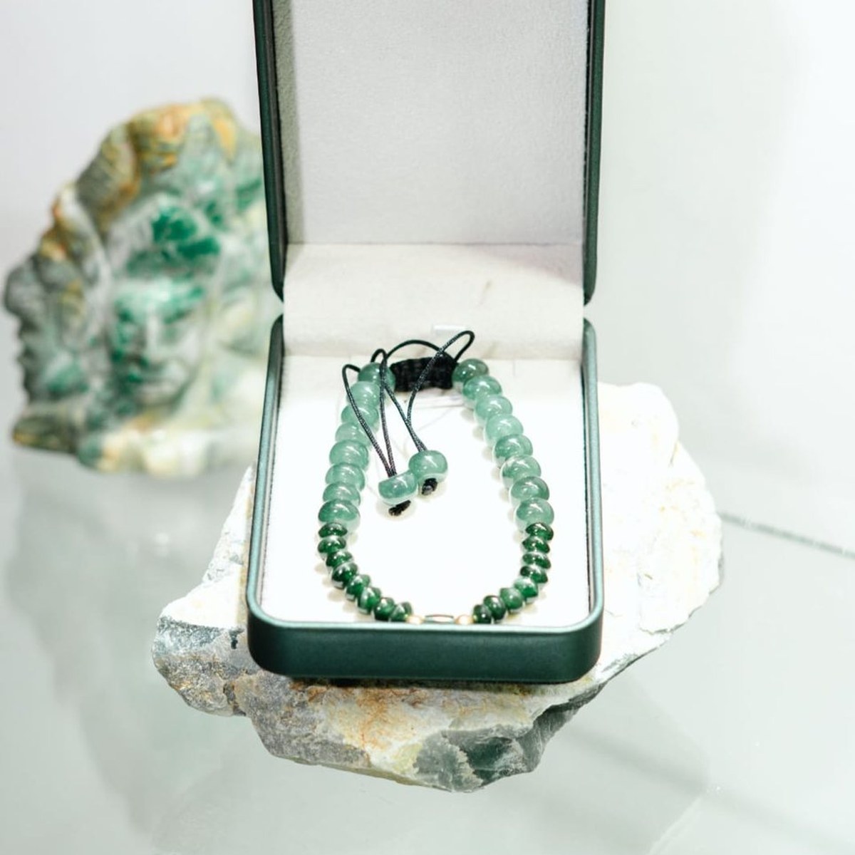 Ice Jade Bracelet, a real Guatemalan jade bracelet, piece B-109 — delivered in Flushing, Queens