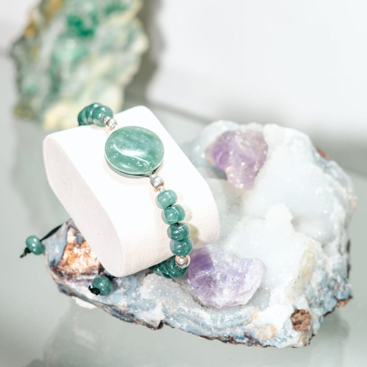Cabochon Bracelet, a real Guatemalan jade bracelet, piece B-112 — delivered in Flushing, Queens